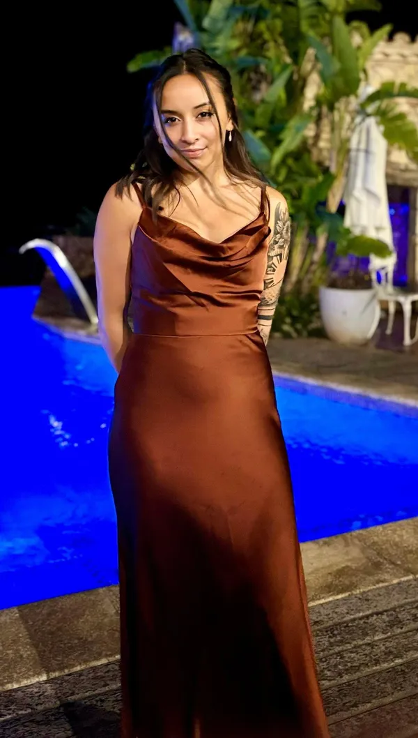 Revelry Nadia Satin Bridesmaid Dress - Image 4