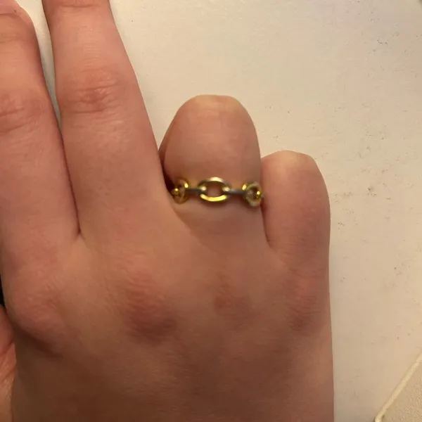 Evry Jewels Gold Chain Link Ring Size 6 - Image 4