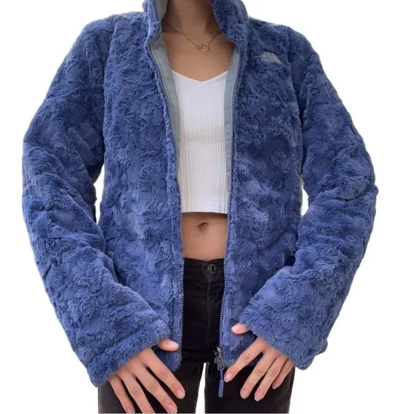 THE NORTH FACE winter reversible blue gray mossbud swirl jacket top women’s M - Image 12