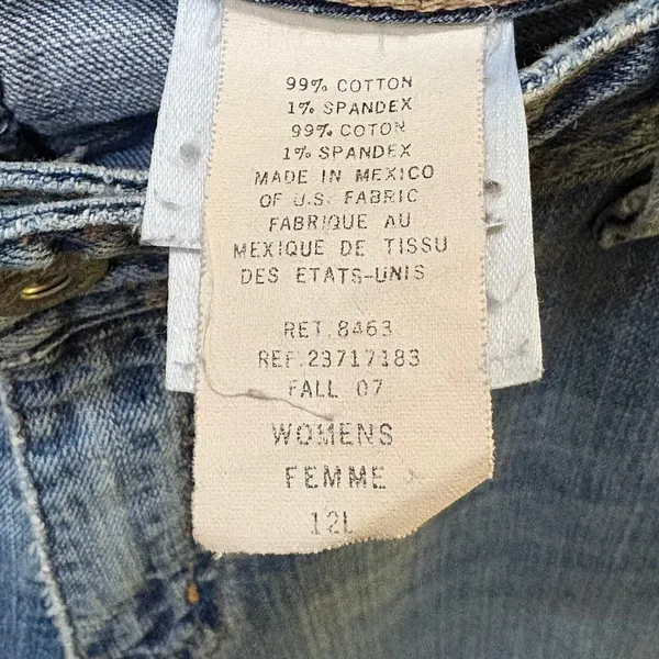 Y2K Eddie Bauer Bootleg Jeans, Vintage Wash, Mid-Rise, 33” Inseam, Size 12L - Image 9