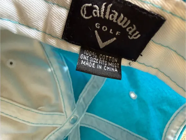 Callaway Golf Two Panel Teal White Baseball Hat - Image 5