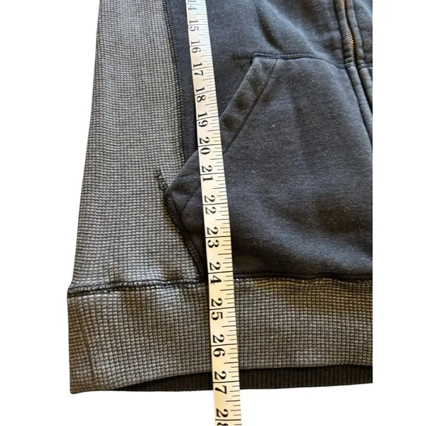 Roxy Women's Charcoal Zip-Up Hoodie with Pink Logo Accents M medium vtg - Image 7