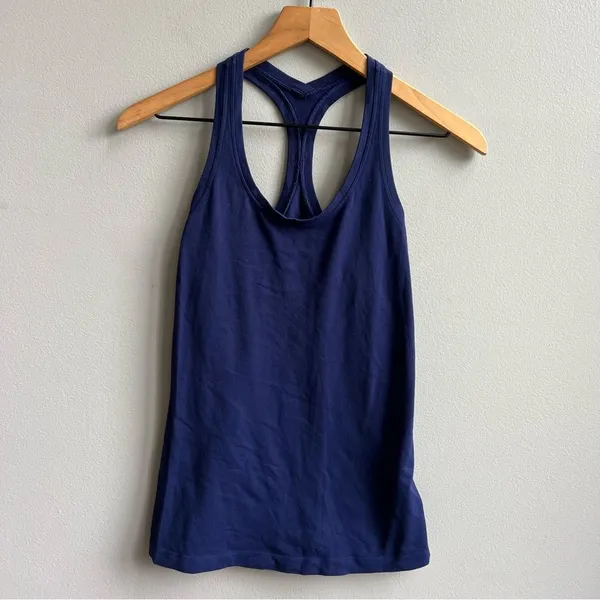 Lululemon Cool Racerback Tank Top Hero Blue Navy Size 6 - Image 3