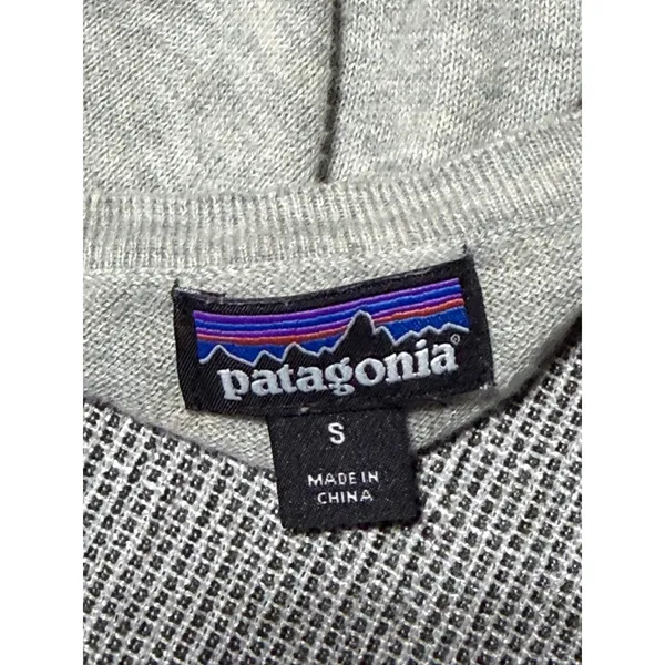 Patagonia Womens Gray‎ Heathered Long Sleeve Boat Neck Knit Top Sweater Size S - Image 5