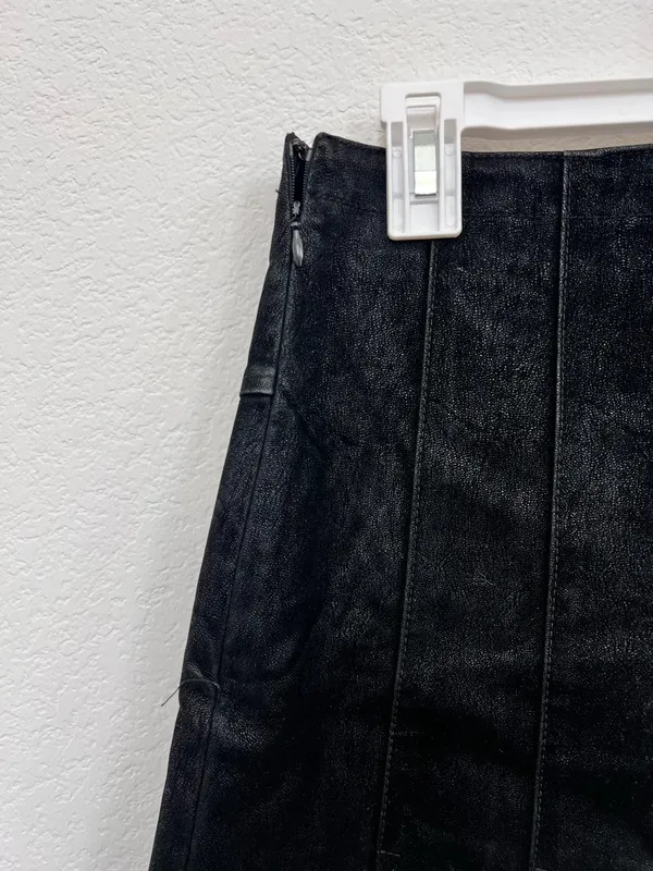 Free People “Sugar & Spice” Pleated Mini Skirt Black Size 10 100% Viscose‎ - Image 5