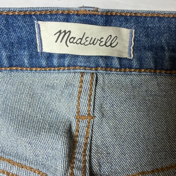 Madewell High Rise Balloon Tapered Jeans Medium Wash 26T Tall NB081 - Image 3