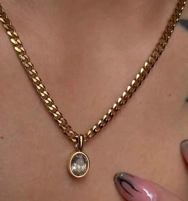 18K Gold Plated Solitaire Necklace | Dainty Everyday Pendant - Image 5