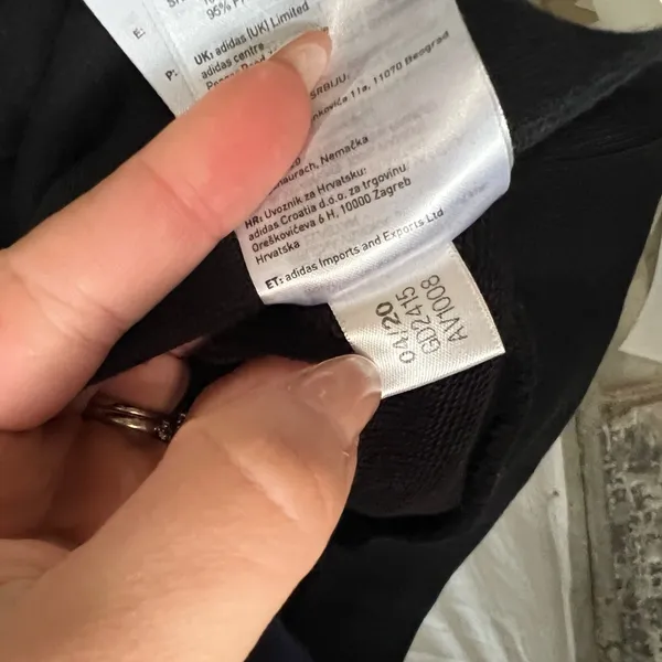 Adidas Black Trefoil Logo Sweatshirt Size Large - Image 6