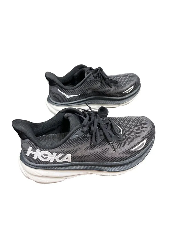 Hoka One Clifton 9 wms black white walking running sneakers sz 8.5B SKU 10-365 - Image 16