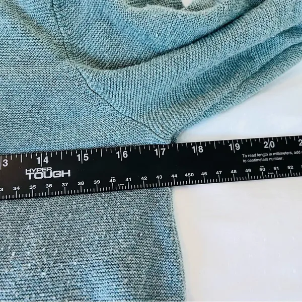 Ann Taylor Blue Crew Neck Sweater Ribbed Knit - Image 8