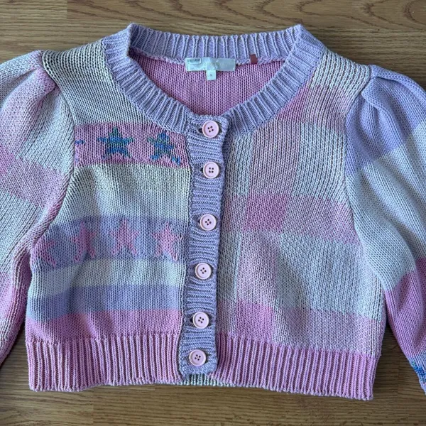 LoveShackFancy Bedford Cropped Cardigan Size Medium - Image 5