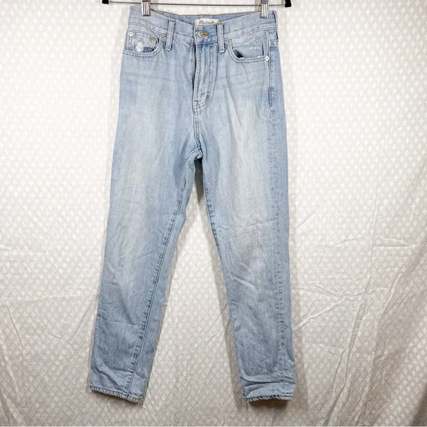 Madewell Women Jeans Sz 25 Light Wash The Perfect Summer Jean Straight Leg Denim - Image 3