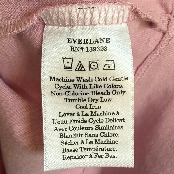 NWT Everlane The Oversized Rugby Polo Shirt Pink Purple‎ Organic Cotton XS - Image 8