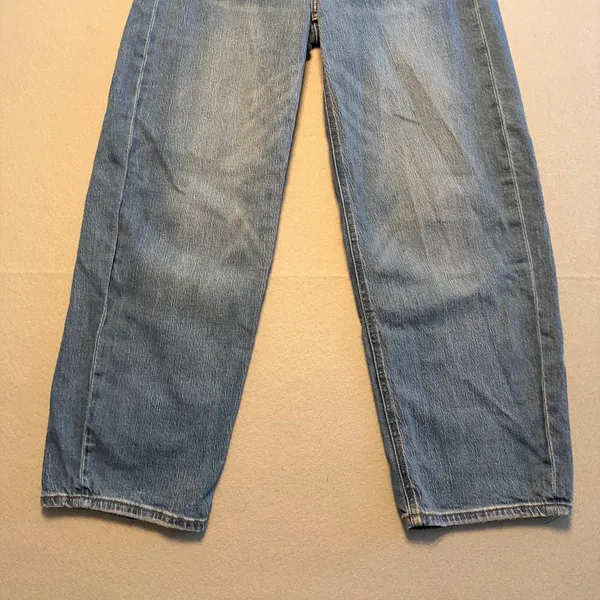 Quince Stretch Bella Stretch Barrel Jeans Atlantic Blue Organic Cotton Size 27 - Image 2