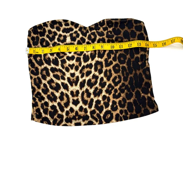 Animal print Stretchy Tube Top Leopard Summer Tee Sleeveless Jaguar Top Cropped - Image 4
