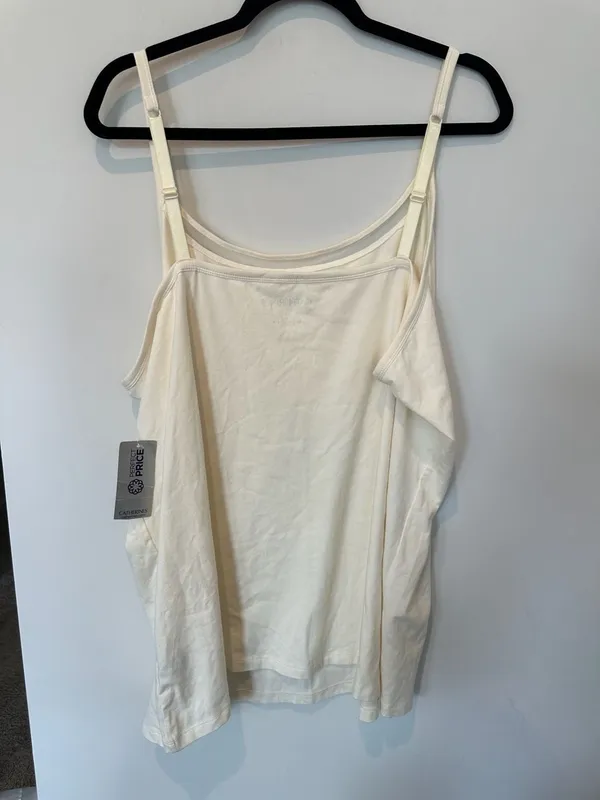 NWT Catherines Suprema Collection Tank Top Size 3X 26/28W Ivory CamisolE - Image 5