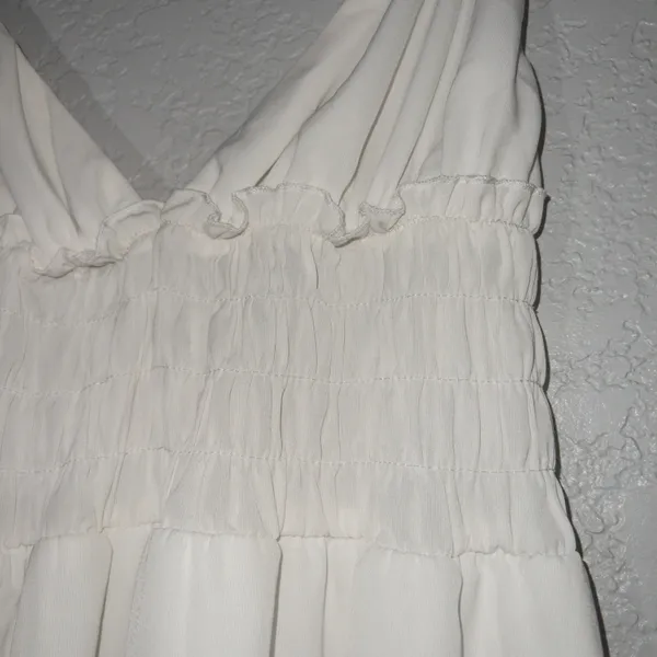 New White Roza Mini Dress Size 12 - Image 4