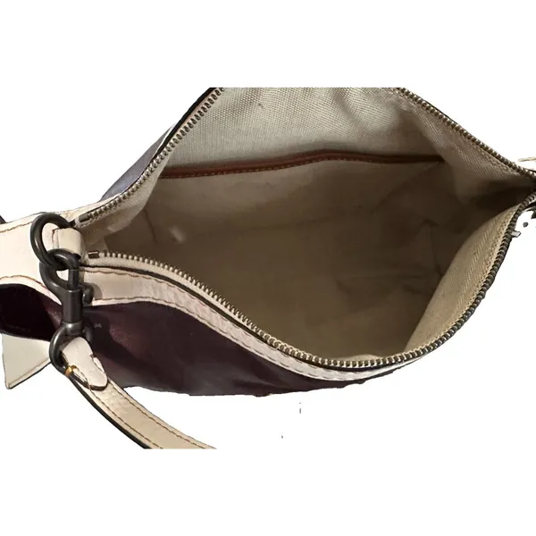 COACH 1941 Bandit Hobo Bag Leather Oxblood Burgundy/Ivory Pouch - Good Condition - Image 12