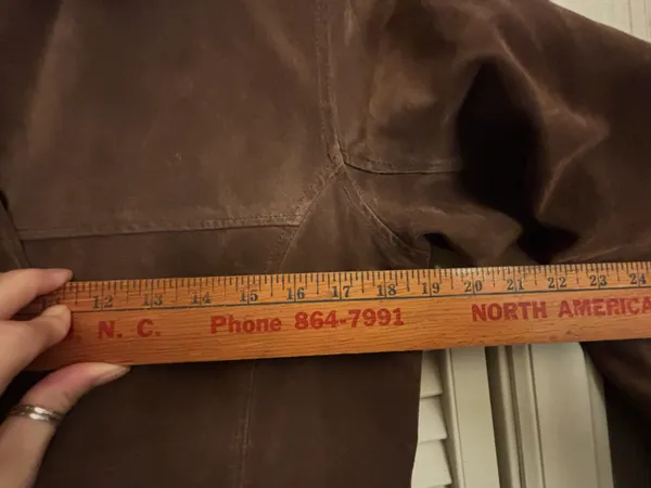 JG HOOK *VINTAGE*1990s* DARK BROWN SUEDE COAT Size M - Image 10