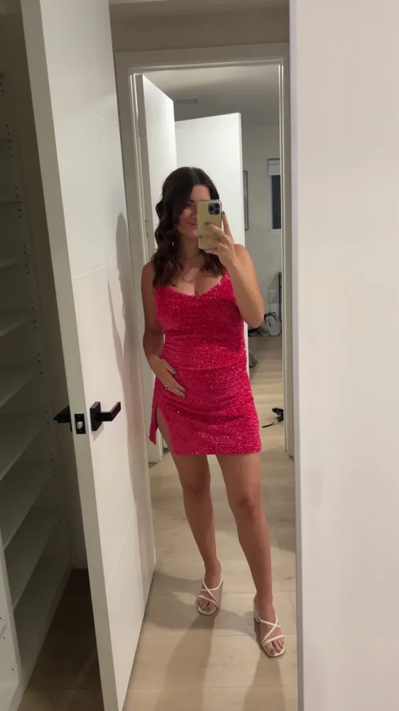 Princess Polly Pink Sequin Mini Dress - Image 3