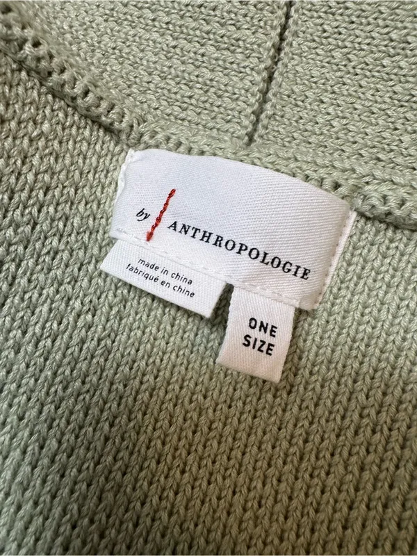 Anthropologie The Mariel Cropped Cardigan Sweater in green one size - Image 5
