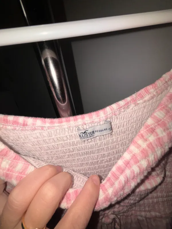Hollister pink gingham romper - Image 3