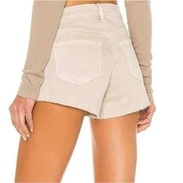 L'AGENCE Women's Audrey Mid Rise Shorts‎ Size 25 New With Tags Vintage White - Image 2