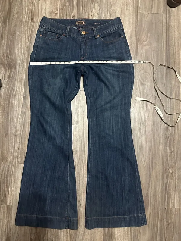 Seven7 Dark Blue Flare Jeans - Image 7