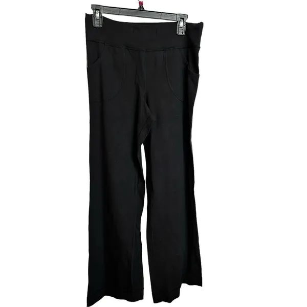 Lululemon stand grounded yoga pants black size 6 -32” in seam lulu long pants m - Image 2