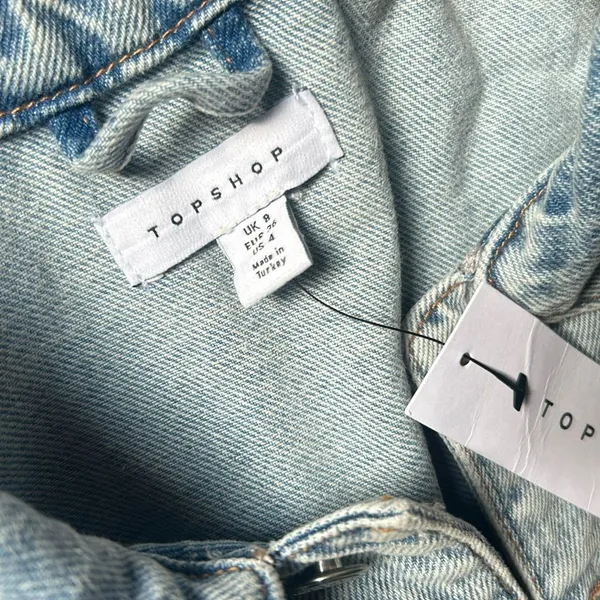 NWT Topshop‎ Kort Denim Romper Size 4 - Image 10