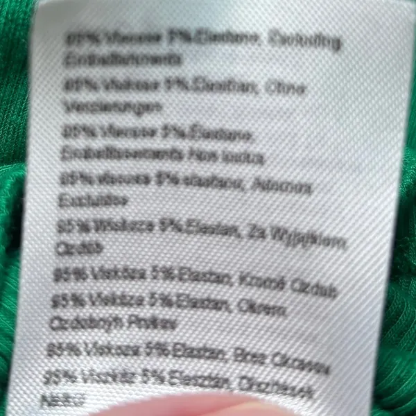 Cotton On Emerald Green Long Sleeve Crop Top Large Y2K Layering Vibrant Bold‎ - Image 7