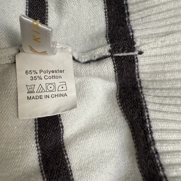 Kirundo women black and White Striped Sweater - Image 5