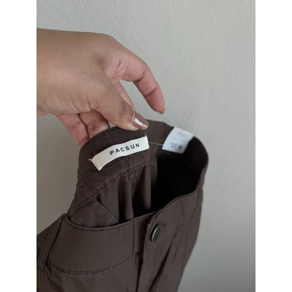 Pacsun Women’s Brown 90's Baggy Cargo Pant Low Rise Puddle‎ Size Medium NEW - Image 12