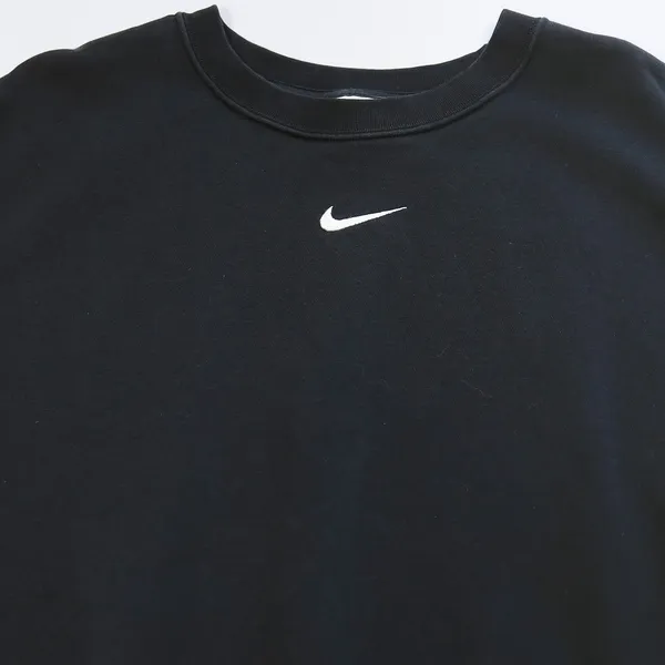 Nike Sweatshirt Womens 2X Black Phoenix Fleece Center Swoosh Crewneck DJ6676-010 - Image 3