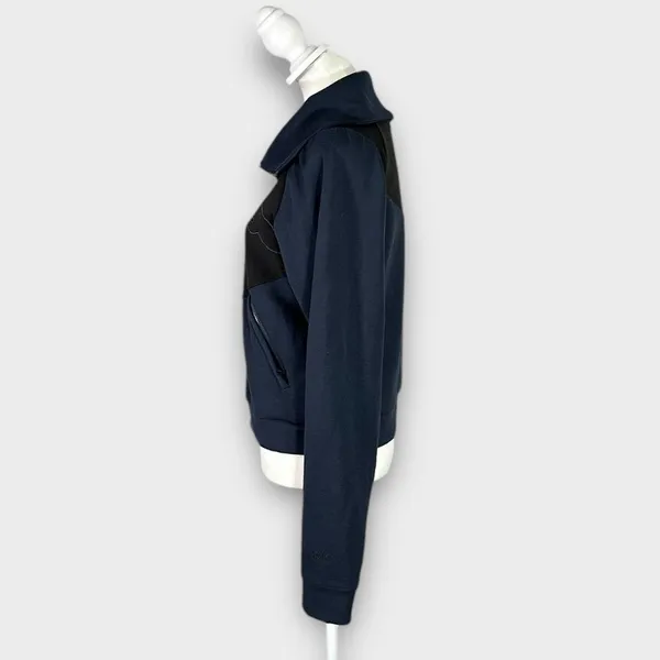 PUMA X Goop Track Jacket Women's Small Blue Black Full Zip Long Sleeve Pockets - Image 3