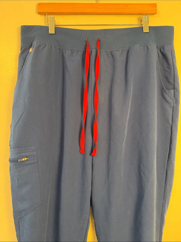 Figs Royal Blue Jogger Pants with Red Drawstring XXXL tall - Image 4