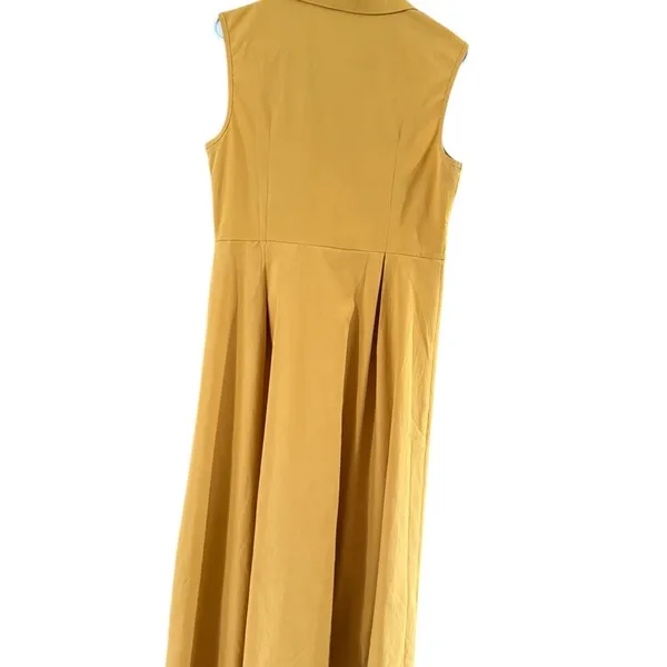 Amazon Essentials Yellow Pleated Midi Sundress Size L - Image 5