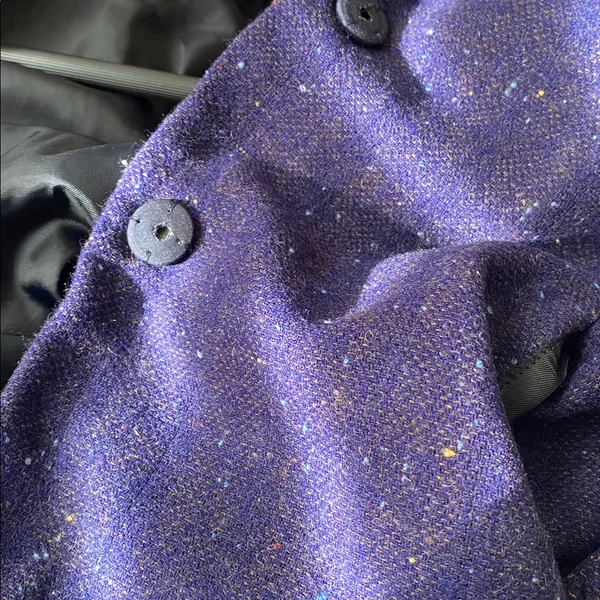 GAP Women's Deep Purple tweed Blazer vintage Y2K shoulder pads size 0 - Image 7