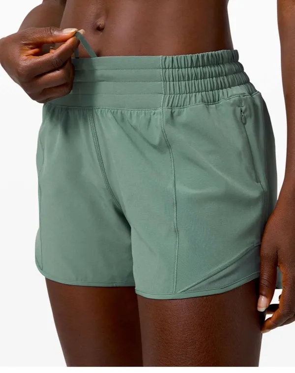 Green Lululemon Shorts Hotty Hot 4" - Image 4