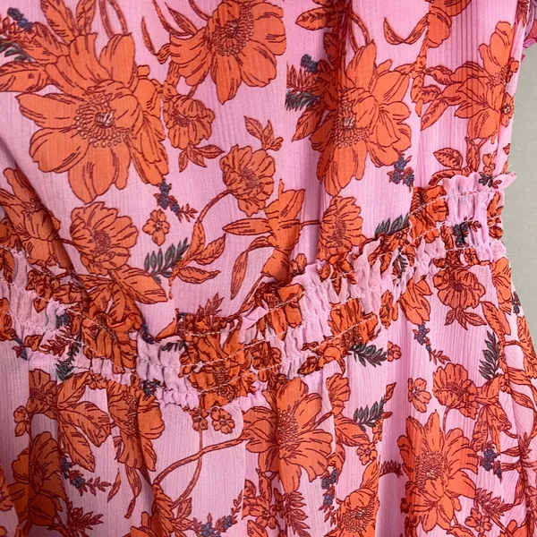 Jessica Simpson Floral Dress Off the Shoulder Amelia Pink Orange Size XS Girly - Image 10