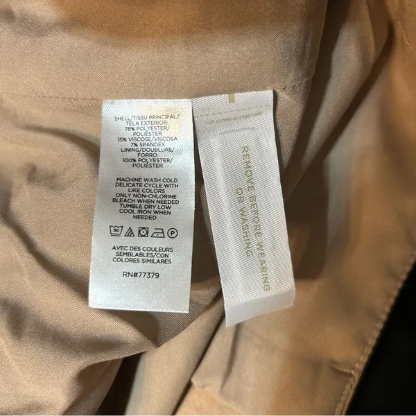 Ann Taylor The Petite One Button Blazer Double Knit Tan 6P Work Office Travel - Image 7