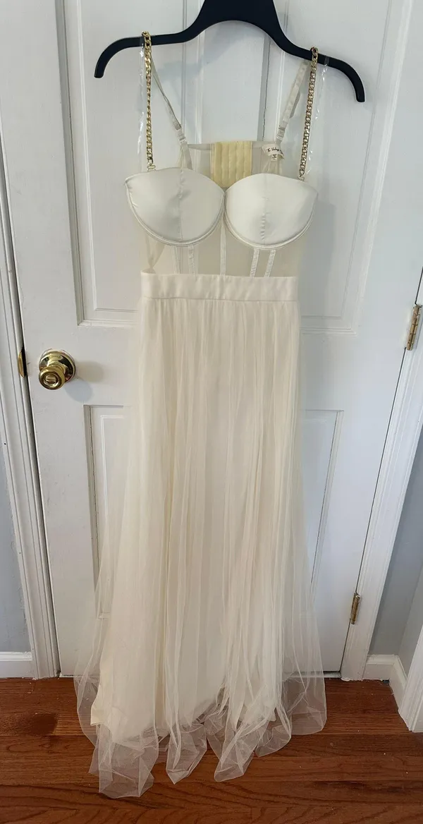 Boutique Ivory Corset Maxi Dress - Image 5