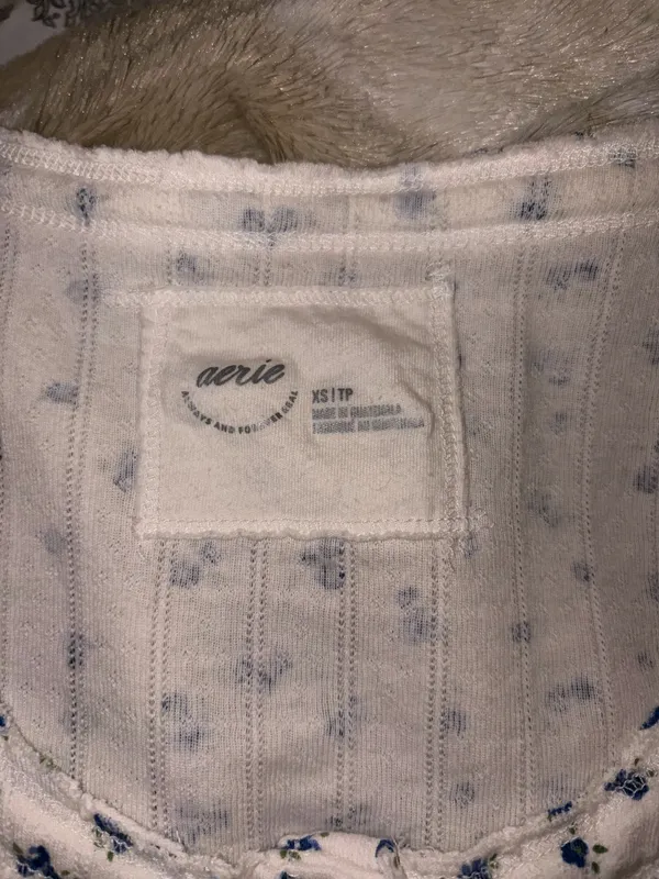 Aerie White Floral Top - Image 4