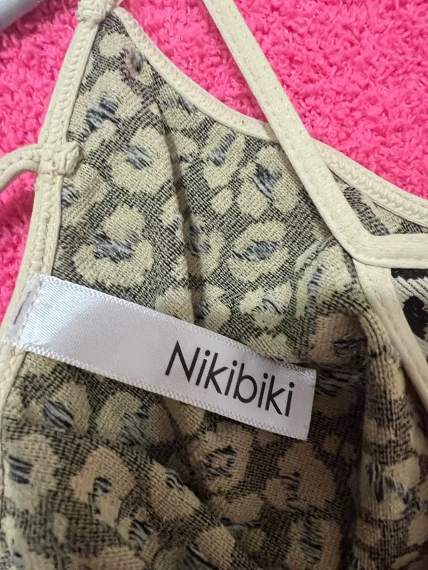 NIKIBIKI Stylish leopard print top with spaghetti straps. Perfect for a bold look. - Image 3