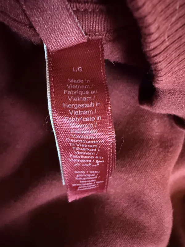 Skims Cotton Fleece classic Crewneck size large Merlot NWT - Image 13