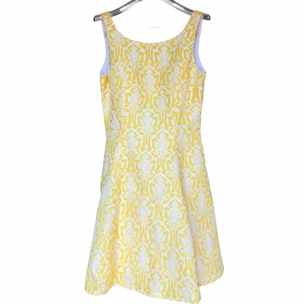Minuet Yellow Fit &‎ Flare Dress Sz L - Image 2