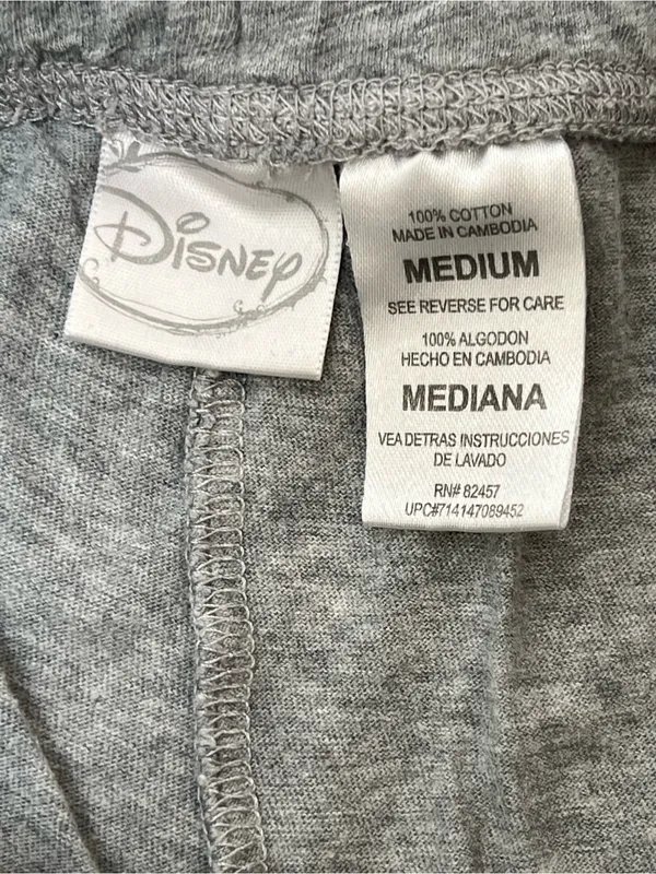 Disney Mickey Mouse Relax Gray Pajama Pants Women’s Medium - Image 5
