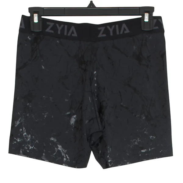 NEW Zyia Shorts Banded Hustle Athleisure Lounge Metallic Black Marble Size Large - Image 4