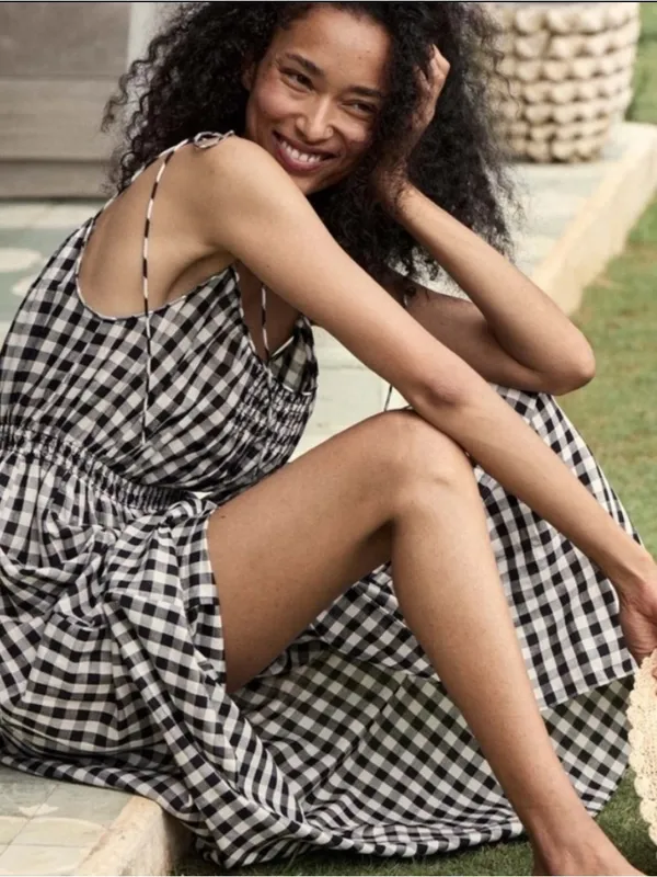 NWT DÔEN Leslie Dress — Marilyn Gingham — Size Large Cottagecore Feminine - Image 3