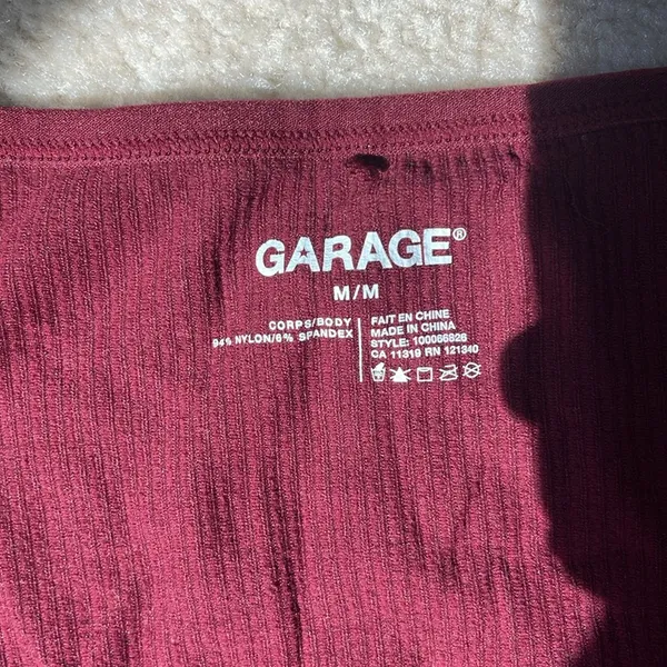 Garage Red crop top with button down front - Image 3